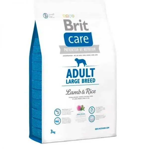 Brit Care Adult Large Breed Cordero y Arroz 3Kgs.