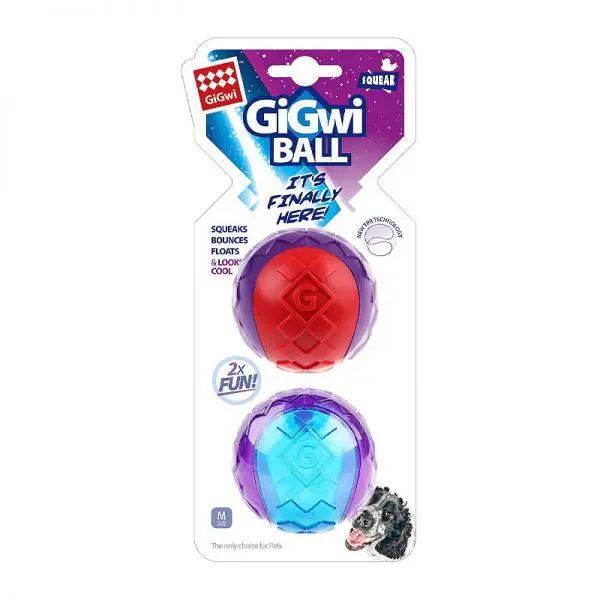 GiGWi Pelota Squeaker M 2 unidades