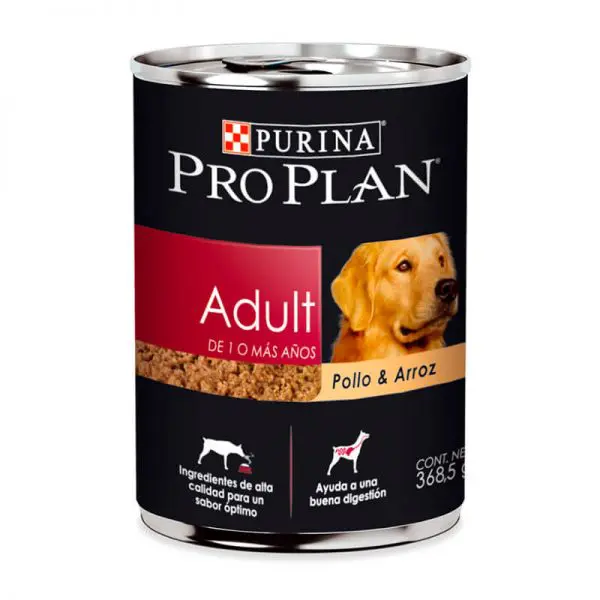 Lata Pro Plan Adult Dog Pollo y Arroz 368,5g