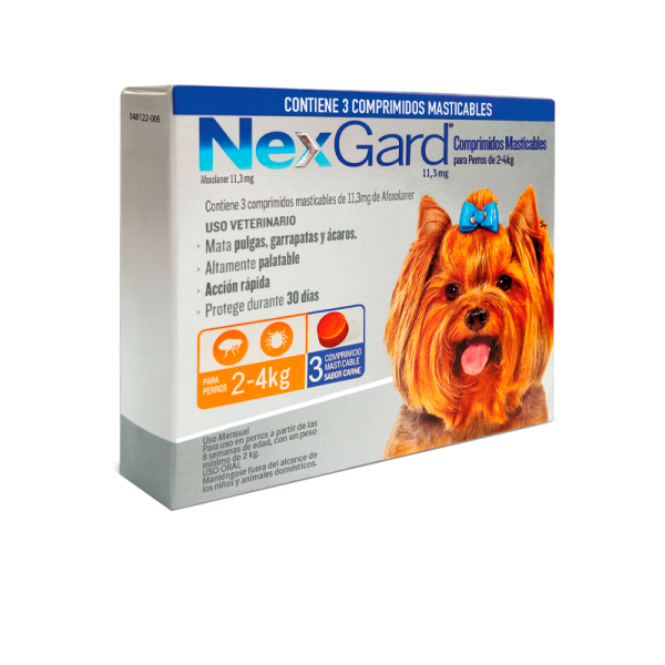 Nexgard 3 Comprimido – 2 Kg a 4 Kg