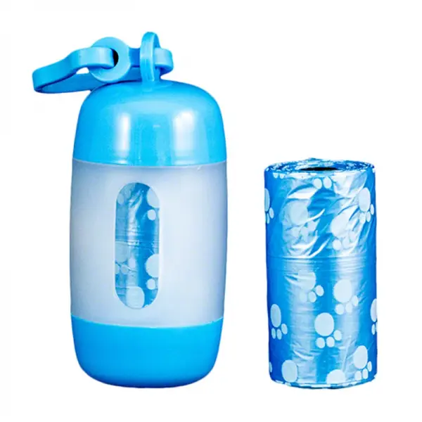 Dispensador de bolsas Azul para desechos - Pawise