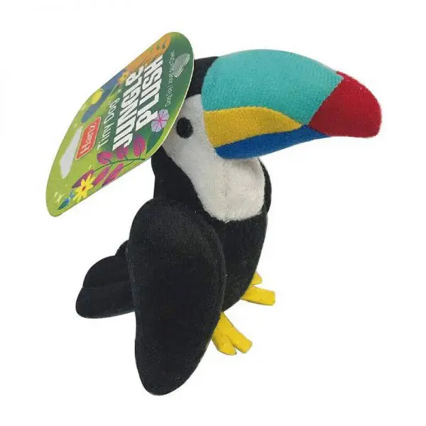 TINY DOG JUNGLE PLUSH DOG TOY TUCAN